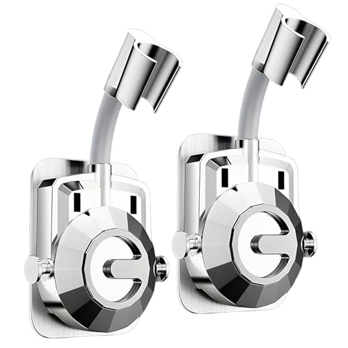 2 Stück Duschkopfhalterung ohne Bohren, 360° Verstellbare Handbrause Halterung, Handbrause Halterung mit Silikon-Adapter, Duschkopf Halterung, Shower Head Holder 2 Stück Duschkopfhalterung ohne Bohren, 360° Verstellbare Handbrause Halterung, Handbrause Halterung mit Silikon-Adapter, Duschkopf Halterung, Shower Head Holder von arrderly