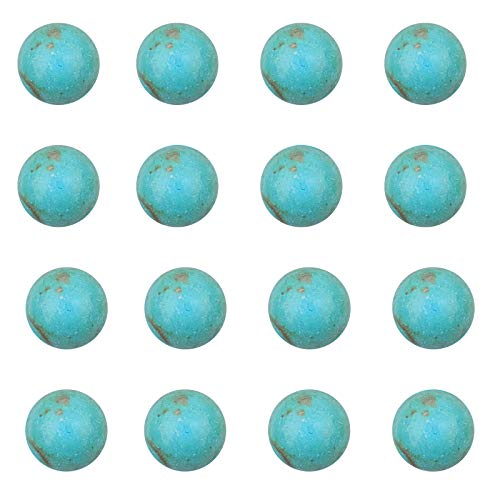 Arricraft 100 Stk. Synthetische Türkis Edelstein Cabochons, 4mm Halbrunde Steincabochons Dark Cyan Türkis Edelsteine Für Die Schmuckherstellung von arricraft