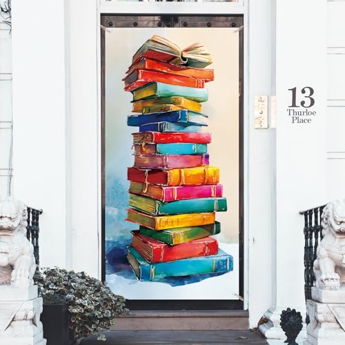 arricraft 1 Stück Alte Bücher Polyester Tür Abdeckung, bunte Bibliothek Bücher zusammen gestapelt Hintergrund Banner Tür Veranda Schild Fotografie Hintergrund für Veranda Home Decor Zubehör arricraft 1 Stück Alte Bücher Polyester Tür Abdeckung, bunte Bibliothek Bücher zusammen gestapelt Hintergrund Banner Tür Veranda Schild Fotografie Hintergrund für Veranda Home Decor Zubehör von arricraft