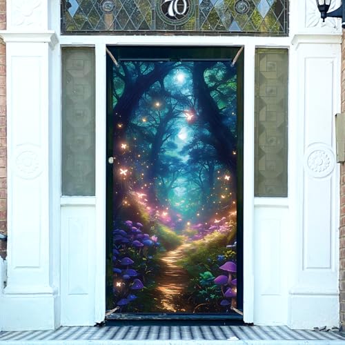 arricraft 1 Stück Zauberwald Türabdeckung Aus Polyester Magischer Wald Party Hintergrund Banner Tür/Veranda Schild Fotografie Hintergrund Für Drinnen Und Draußen Veranda Heimdekorationszubehör arricraft 1 Stück Zauberwald Türabdeckung Aus Polyester Magischer Wald Party Hintergrund Banner Tür/Veranda Schild Fotografie Hintergrund Für Drinnen Und Draußen Veranda Heimdekorationszubehör von arricraft
