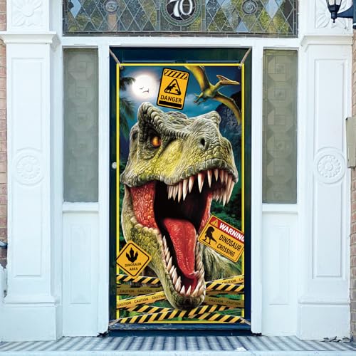 arricraft 1 x Dinosaurier-Themen-Polyester-Türabdeckung, bunter Dinosaurier-Hintergrund, Banner, Tür, Veranda, Schild, Fotografie-Hintergrund für Innen- und Außenbereich, Veranda, Heimdekor-Zubehör arricraft 1 x Dinosaurier-Themen-Polyester-Türabdeckung, bunter Dinosaurier-Hintergrund, Banner, Tür, Veranda, Schild, Fotografie-Hintergrund für Innen- und Außenbereich, Veranda, Heimdekor-Zubehör von arricraft