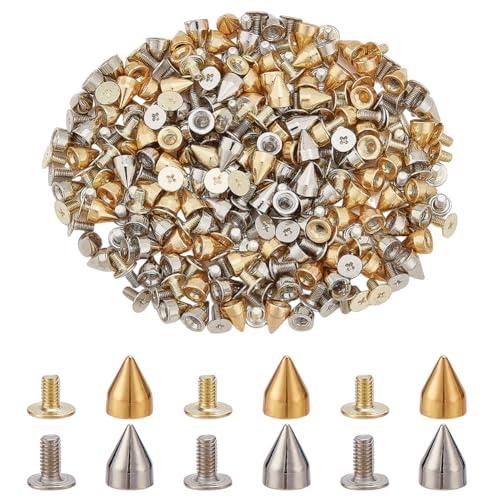 arricraft 140 Sets 2 Farben Eisenkegel Spikes Screwback Nieten Gold Und Platin Baumspitzen Nieten Set Für Ledernieten Zum Selbermachen Basteln Lederreparaturen Punk Kleidungsdekoration arricraft 140 Sets 2 Farben Eisenkegel Spikes Screwback Nieten Gold Und Platin Baumspitzen Nieten Set Für Ledernieten Zum Selbermachen Basteln Lederreparaturen Punk Kleidungsdekoration von arricraft