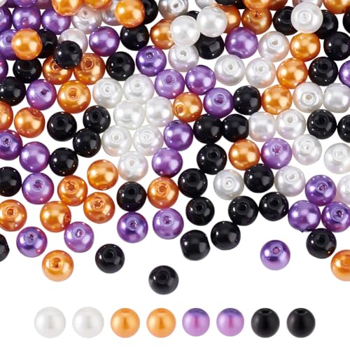 arricraft 400 Stück Halloween Perlen 6mm 4 Farben Glas Rund Zum Backen Bemalt Perlmuttfarbene Perlen Bunte Lose Abstandsperlen Kleine Perlen Zur Schmuckherstellung DIY Basteln Ohrringe arricraft 400 Stück Halloween Perlen 6mm 4 Farben Glas Rund Zum Backen Bemalt Perlmuttfarbene Perlen Bunte Lose Abstandsperlen Kleine Perlen Zur Schmuckherstellung DIY Basteln Ohrringe von arricraft