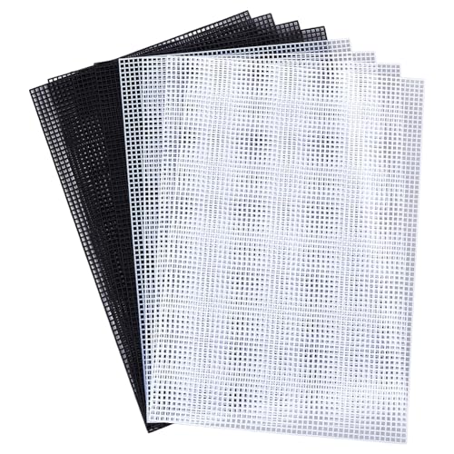 arricraft 8 Stück 7 Stück Kunststoff Netz Leinwandblätter 13.19 x 10.24 Zoll 2 Stile Mesh Blatt Für Kreuzstich Mesh Needlepoint Canvas Für DIY Handgefertigtes Nähzubehör von arricraft