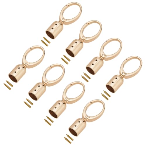 arricraft 8 Stück Kordel Endkappe Goldfarbenes Metall Mit Karabinerverschlüssen Und Schrauben Zum Einkleben Für Halskettenkordeln Quaste Herstellung von Lederschmuck arricraft 8 Stück Kordel Endkappe Goldfarbenes Metall Mit Karabinerverschlüssen Und Schrauben Zum Einkleben Für Halskettenkordeln Quaste Herstellung von Lederschmuck von arricraft