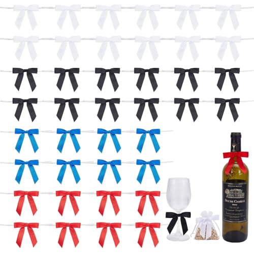 arricraft 80 Stück 4 Farben Twist Tie Bows Polyester Verpackungsbandschleifen In Großpackung Mit Eisendraht Drehverschlüssen Zum Verpacken von Champagnerflaschen Kuchentüten Bastelarbeiten Weihnachts arricraft 80 Stück 4 Farben Twist Tie Bows Polyester Verpackungsbandschleifen In Großpackung Mit Eisendraht Drehverschlüssen Zum Verpacken von Champagnerflaschen Kuchentüten Bastelarbeiten Weihnachts von arricraft