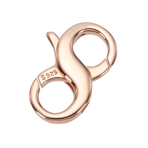 arricraft 925 Sterling Silber Karabinerverschlüsse Roségoldfarbener Karabinerverschluss Mit Doppelter Öffnung Verlängerungsverschluss Für Halsketten Und Armbänder Zum Selbermachen von Schmuckzubehör arricraft 925 Sterling Silber Karabinerverschlüsse Roségoldfarbener Karabinerverschluss Mit Doppelter Öffnung Verlängerungsverschluss Für Halsketten Und Armbänder Zum Selbermachen von Schmuckzubehör von arricraft