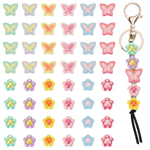 arricraft Ca. 48 Stück Lose Acrylperlen. 12 Stil Blumen Und Schmetterlingsform Perlen Plattierungsperlen Aus Acryl Lose Abstandsperlen Für Armbänder Halsketten Schmuckherstellung Frauen Handwerk arricraft Ca. 48 Stück Lose Acrylperlen. 12 Stil Blumen Und Schmetterlingsform Perlen Plattierungsperlen Aus Acryl Lose Abstandsperlen Für Armbänder Halsketten Schmuckherstellung Frauen Handwerk von arricraft
