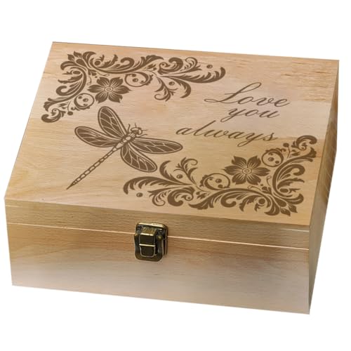 arricraft Erinnerungsbox Aus Holz Mit Libellenmotiv Metallknotenbox Mit Klappdeckel Und Schloss „Love You Always“ Dekorative Aufbewahrungsbox Versteckbox Für Fotos Briefe Souvenirs Und Schmuck arricraft Erinnerungsbox Aus Holz Mit Libellenmotiv Metallknotenbox Mit Klappdeckel Und Schloss „Love You Always“ Dekorative Aufbewahrungsbox Versteckbox Für Fotos Briefe Souvenirs Und Schmuck von arricraft