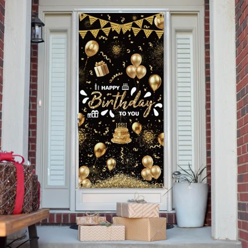 arricraft Türabdeckung Für Geburtstagsparty Schwarz Und Gold 1 Stück Türbanner „Happy Birthday“ Fotografie Hintergrund Geburtstagsparty Zubehör Geburtstagsdekorationen Für Freunde Und Familie arricraft Türabdeckung Für Geburtstagsparty Schwarz Und Gold 1 Stück Türbanner „Happy Birthday“ Fotografie Hintergrund Geburtstagsparty Zubehör Geburtstagsdekorationen Für Freunde Und Familie von arricraft