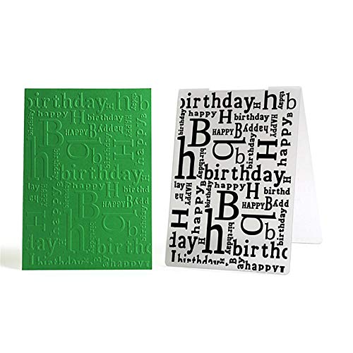 Happy Birthday Kunststoff-Prägeschablonen für DIY Kartengestaltung Dekoration Schablone Scrapbooking Werkzeuge von arriettycraft
