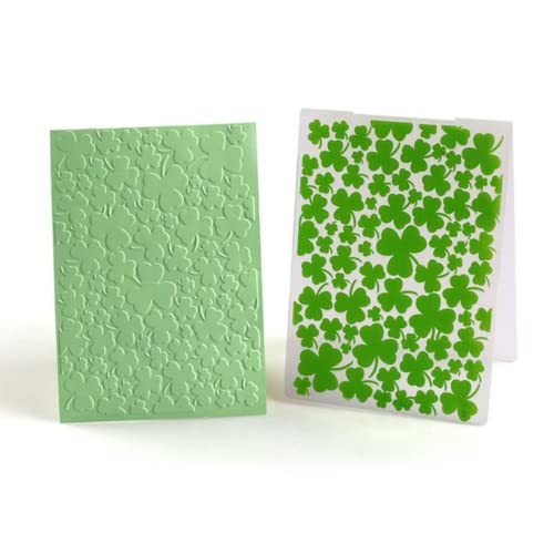 arriettycraft Kleeblatt-Prägeschablonen für Kartenherstellung, St. Patrick's Day, Kunststoff-Prägeschablone für Scrapbooking, DIY-Alben, Papierbastelwerkzeuge von arriettycraft