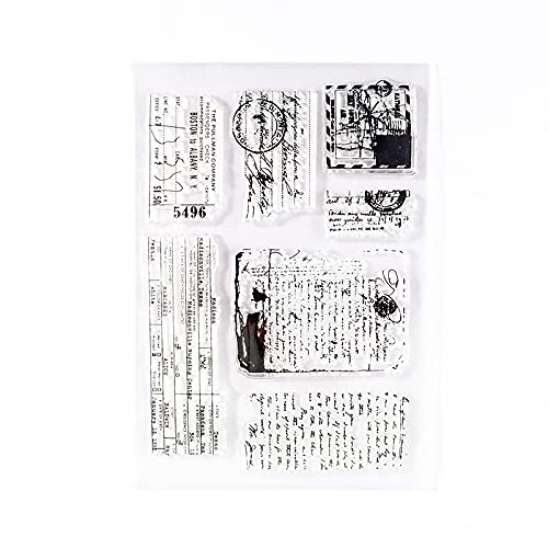 arriettycraft Transparente Stempel mit englischem Hintergrund, für Kartenherstellung, Dekoration und Bastelarbeiten, Scrapbooking, Kartenherstellung, Dekoration und DIY Scrapbooking von arriettycraft