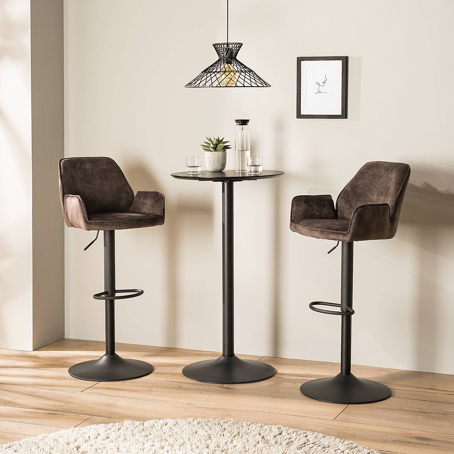 home24 Barstuhl Prace 2er-Set 52 x 51cm Mit Armlehnen home24 Barstuhl Prace 2er-Set 52 x 51cm Mit Armlehnen von home24