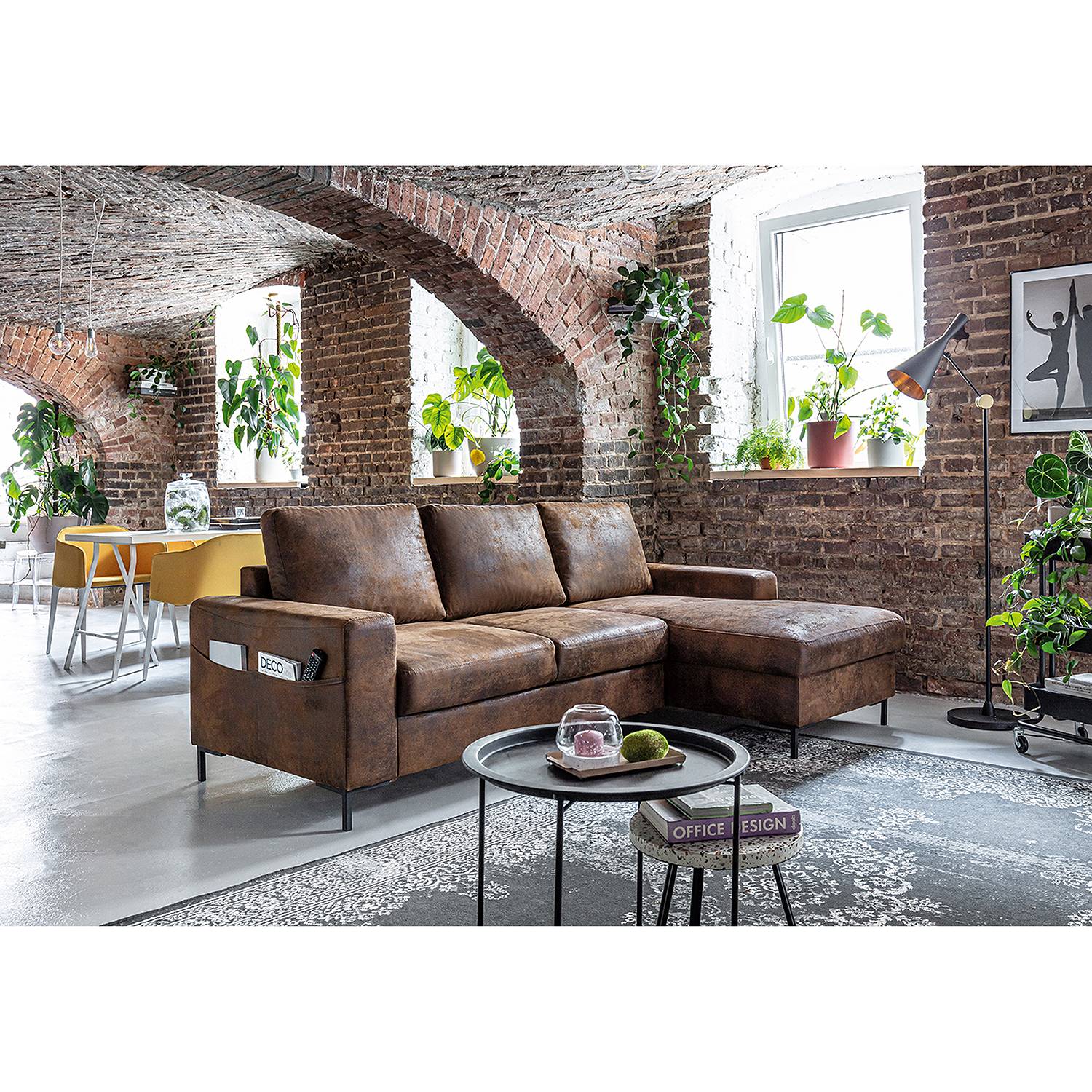 Ecksofa Sagata mit Longchair von ars manufacti