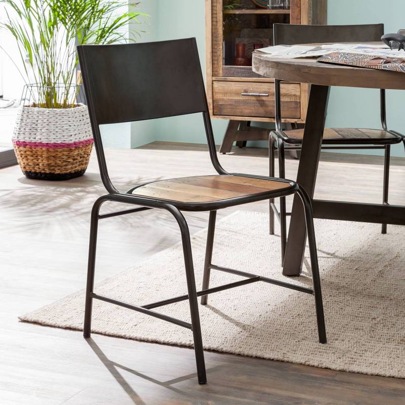 home24 Esszimmerstuhl 2er-Set 47 x 82 x 50cm Braun von home24