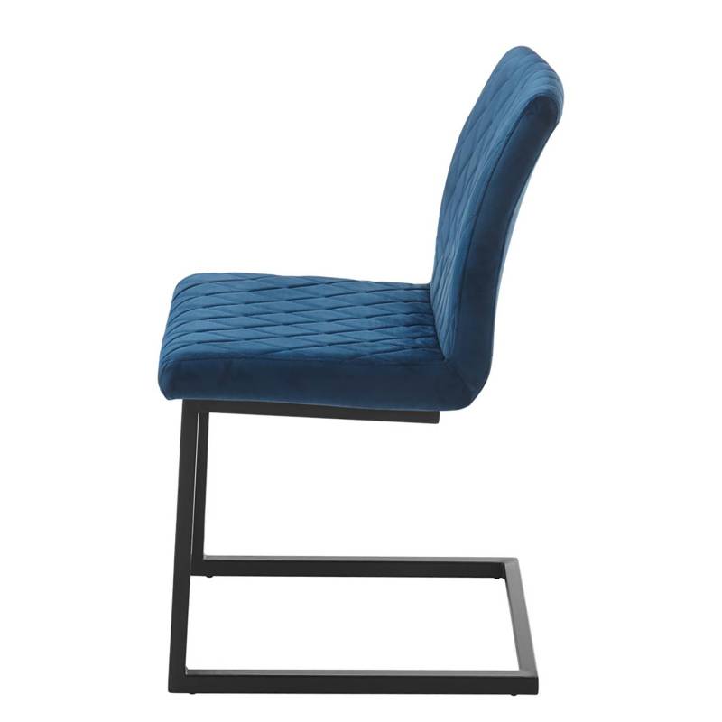 home24 Freischwinger Finga II 2er-Set 47 x 86 x 63cm Blau/Blau von home24