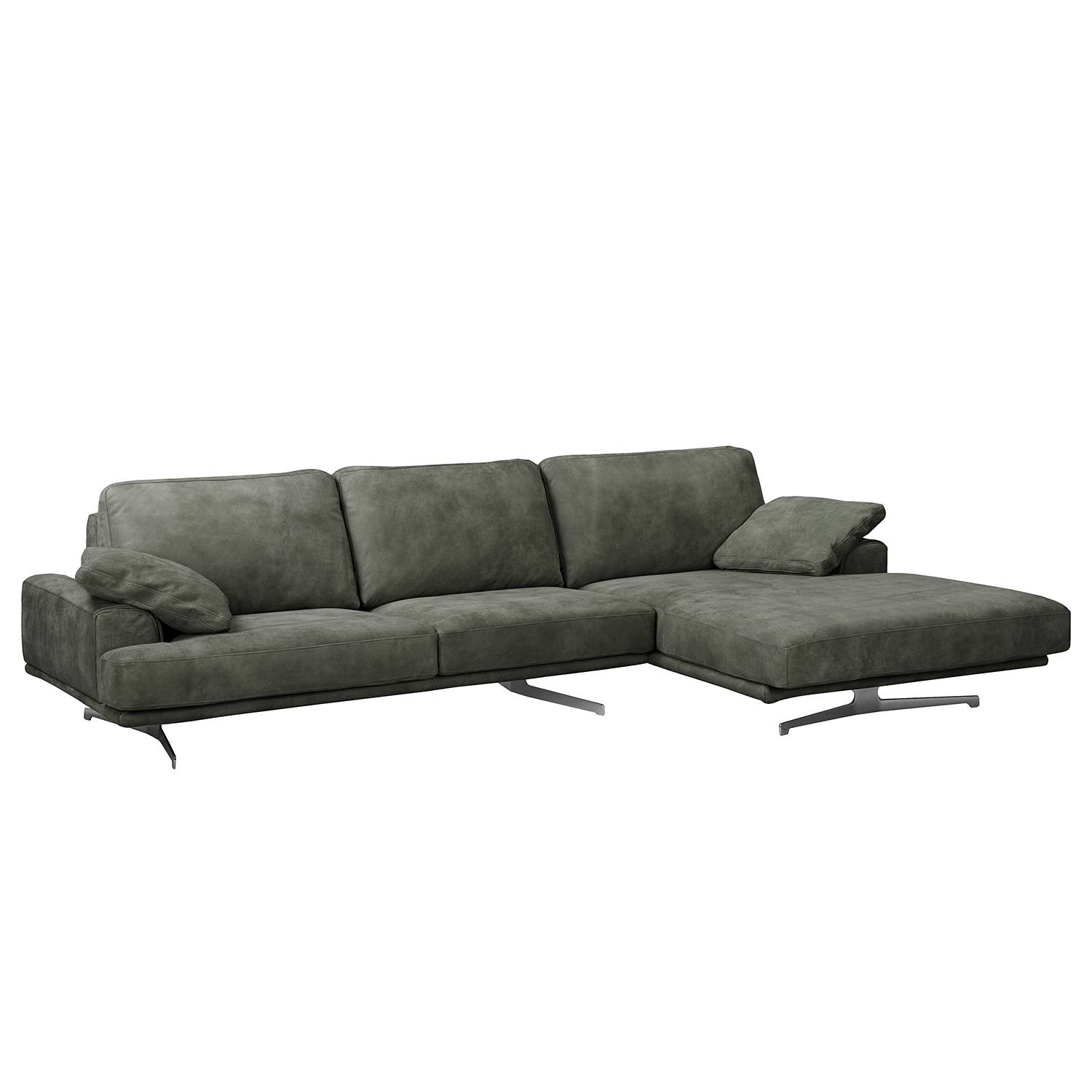 ars manufacti Ecksofa Hendra I Anthrazit Echtleder 305x86x170 cm von ars manufacti