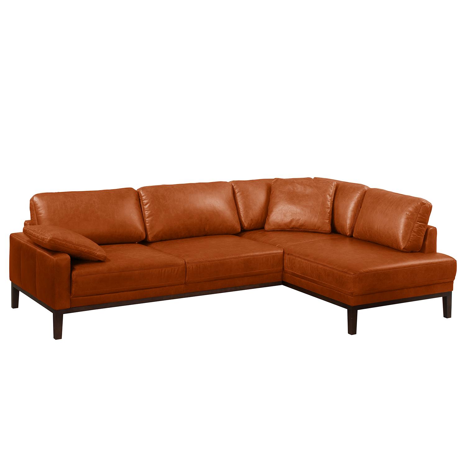 ars manufacti Ecksofa Horley Honigbraun Echtleder 250x76x171 cm von kollected