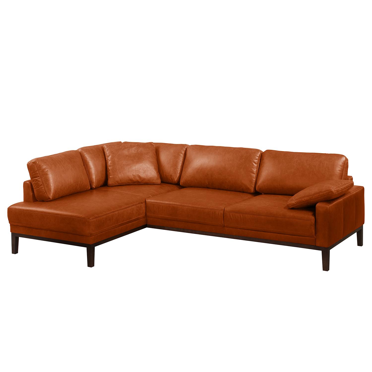 ars manufacti Ecksofa Horley Honigbraun Echtleder 250x76x171 cm von kollected