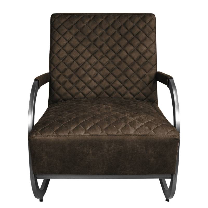 home24 Sessel Cisco Braun/Braungrau Webstoff 87 x 80 x 61cm von home24