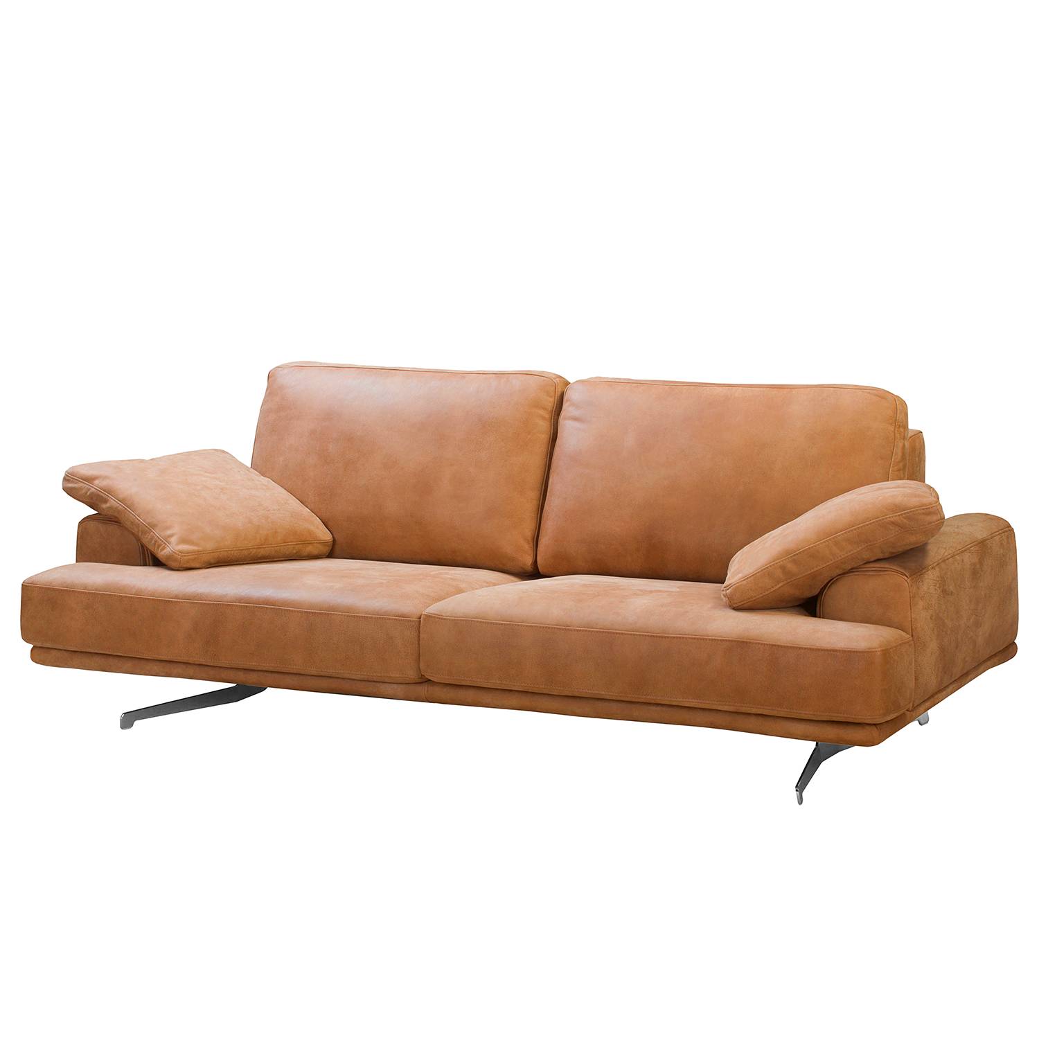 ars manufacti Sofa Hendra I 2-Sitzer Cognac Echtleder 220x86x109 cm von ars manufacti