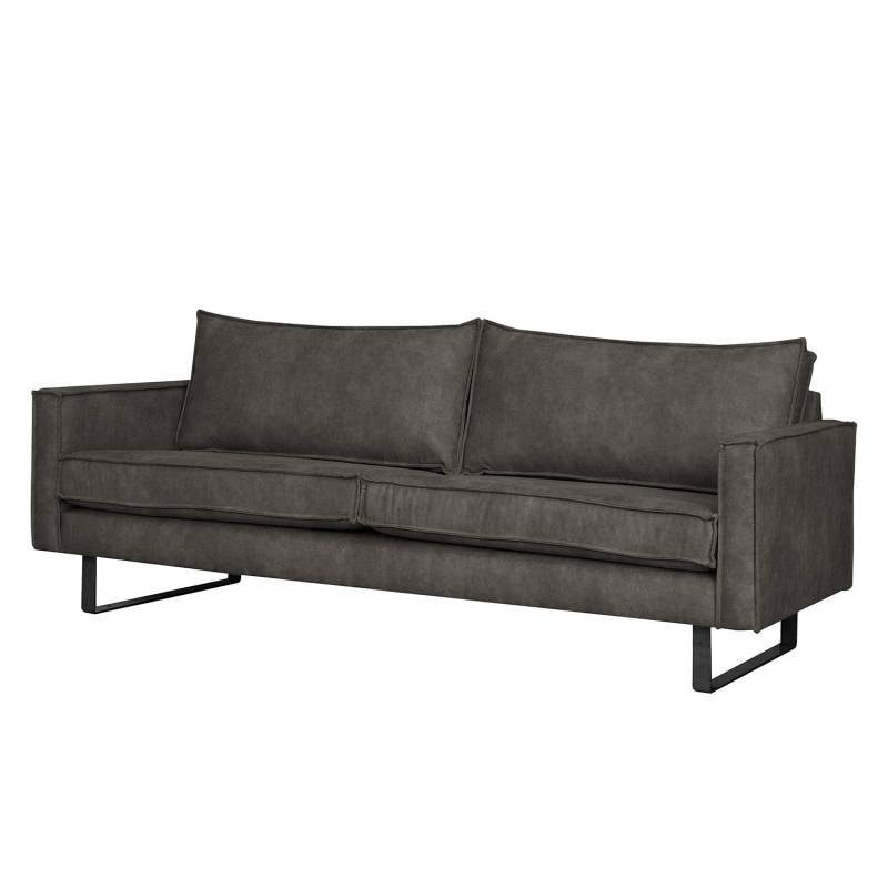 ars manufacti Sofa Liel I 2,5-Sitzer Braungrau Microfaser 178x84x94 cm von ars manufacti