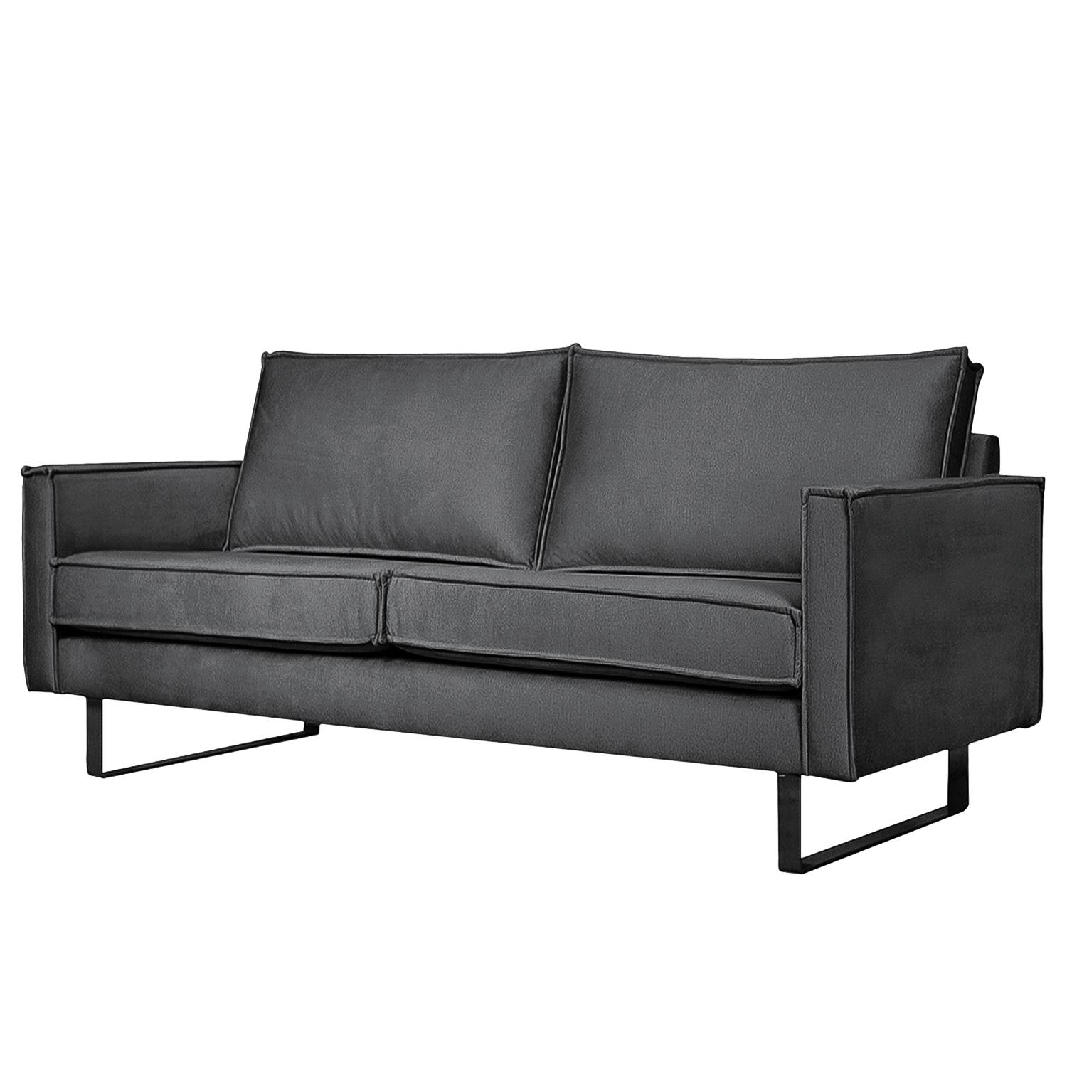 ars manufacti Sofa Liel II 2,5-Sitzer Anthrazit Samt 178x84x94 cm von ars manufacti