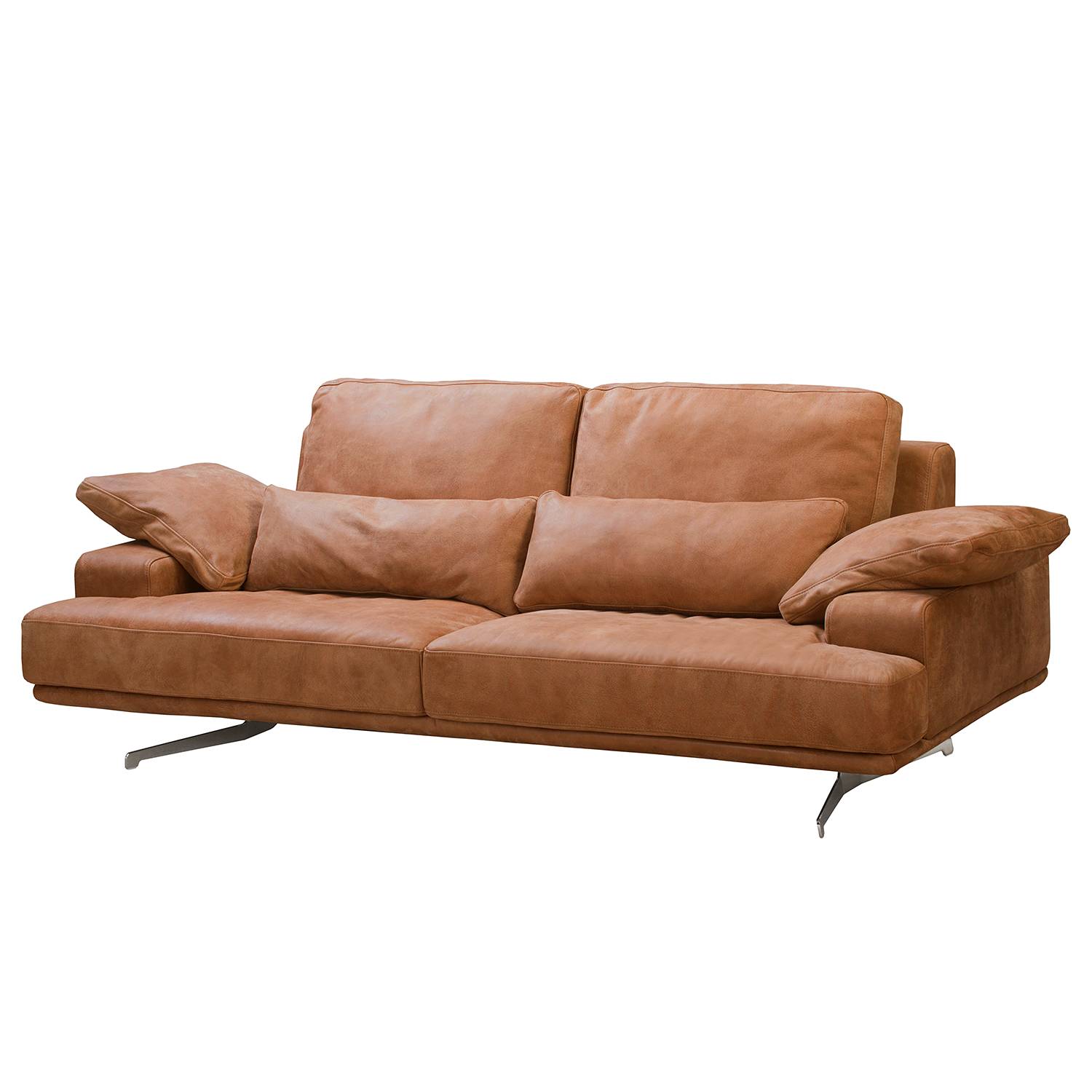 ars manufacti Sofa Lurrip I 2-Sitzer Cognac Echtleder 217x86x109 cm von ars manufacti