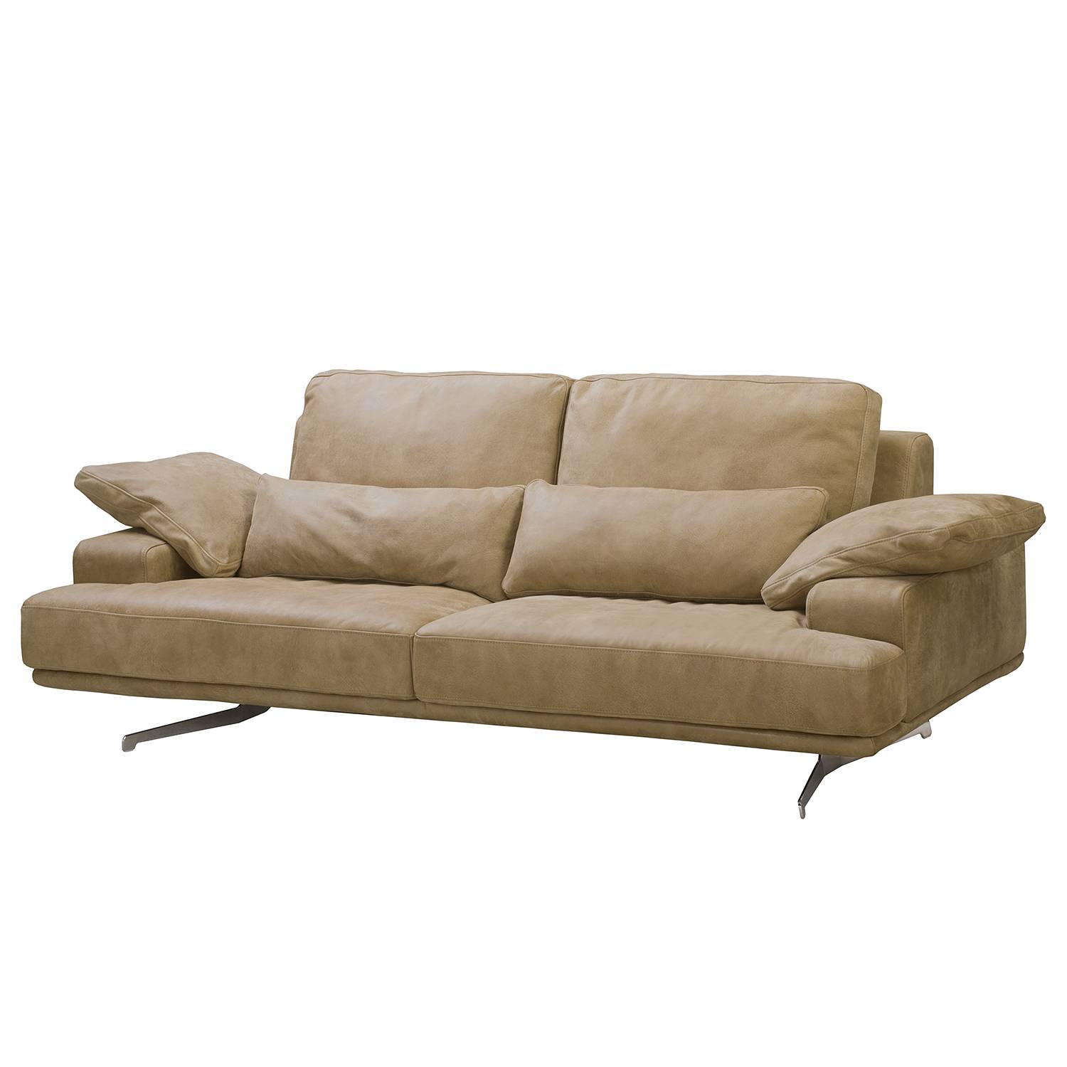 ars manufacti Sofa Lurrip I 2-Sitzer Taupe Echtleder 217x86x109 cm von ars manufacti