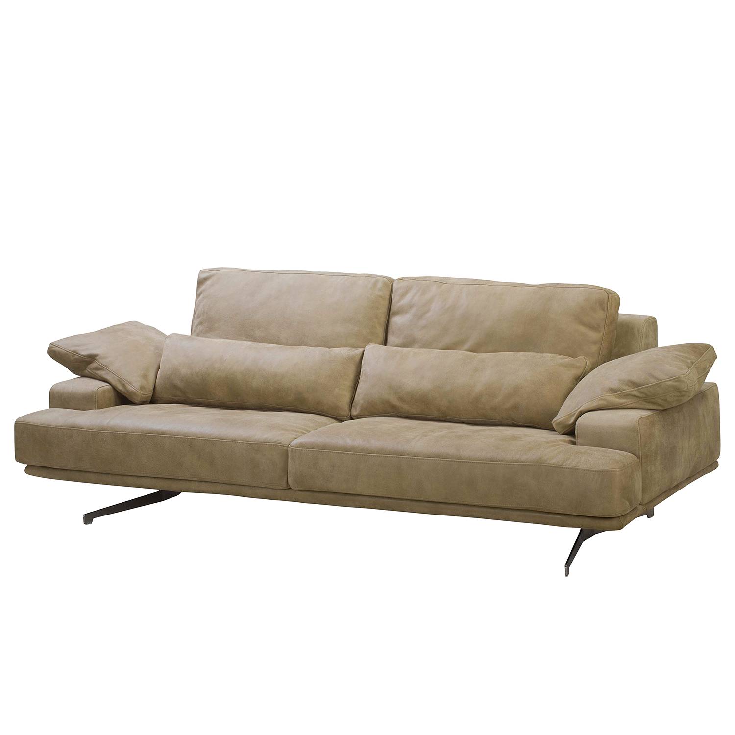 ars manufacti Sofa Lurrip I 3-Sitzer Taupe Echtleder 237x86x109 cm von ars manufacti