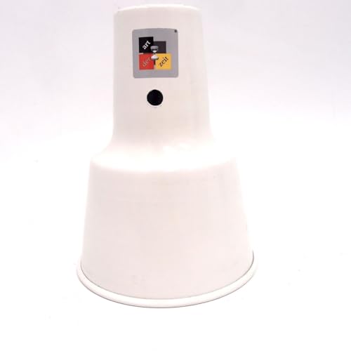 Lampenschirm 185 140 10 mm Kabeldurchlass Blech weiß Spotleuchte Stehlampe von art der zeit