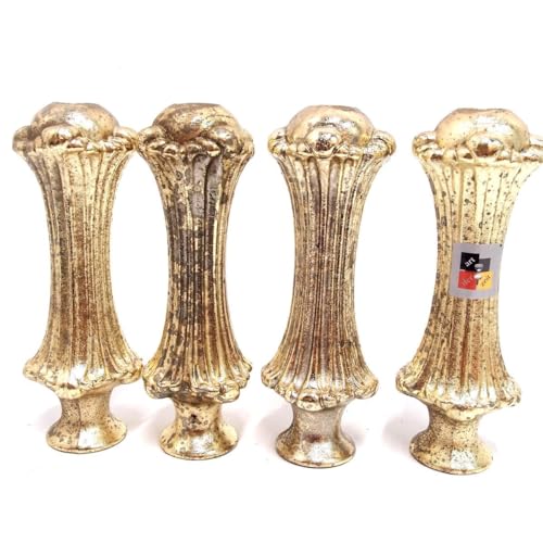 art der zeit Tischbein Guss Gold 205 mm 4X Möbelbein Couchtisch Fußbank Schrank Kommode Regal von art der zeit