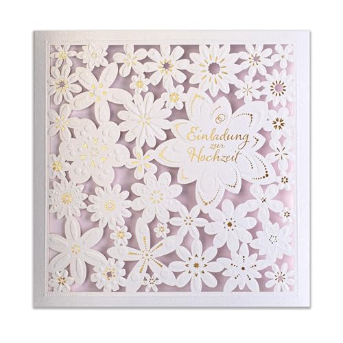 ART NUVO HOCHZEITSEINLADUNGEN - 20 St. 135x135mm, MIT BEDRUCKBAREN EINLAGEN UND UMSCHLÄGEN FÜR HOCHZEIT – LASERGESCHNITTEN, MIT GOLDFOLIE VEREDELT. GEPRESSTES MUSTER AUF METALLICKPAPIER ART NUVO HOCHZEITSEINLADUNGEN - 20 St. 135x135mm, MIT BEDRUCKBAREN EINLAGEN UND UMSCHLÄGEN FÜR HOCHZEIT – LASERGESCHNITTEN, MIT GOLDFOLIE VEREDELT. GEPRESSTES MUSTER AUF METALLICKPAPIER von art nuvo