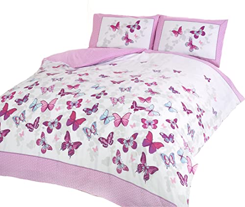 Art Bettwäsche-Set für Mädchen, Schmetterling, Baumwolle und Polyester, Rosa, King Size von Art