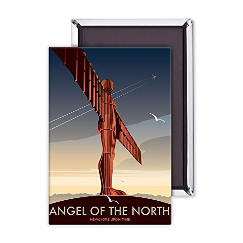 art247 Engel des Nordens – 7,6 x 5,1 cm Kühlschrankmagnet – großer Magnetknopf von art247