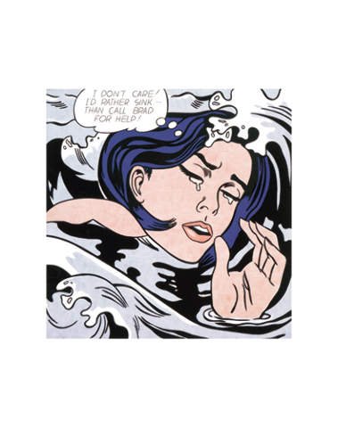 Kunstdruck Poster: Roy Lichtenstein "Drowning Girl, 1963" 28 x 35 von art9000