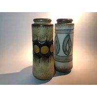 Vintage Vase Scheurich 206-26, Fat Lava, Westdeutsche Keramik, Mid Century 26 cm von artAvintage