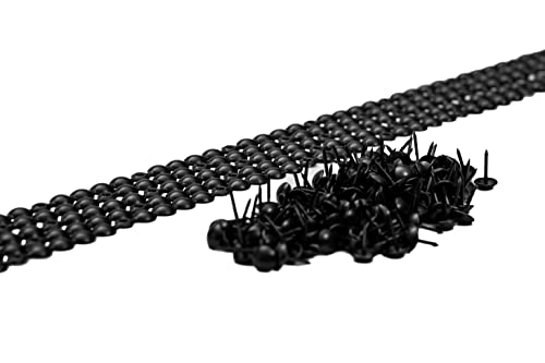 5 Meter Ziernagelstangen Nägel 9,5mm Schwarz mit 20 Passenden Befestigungsnägel - Ziernagelstreifen von Artapisserie.fr