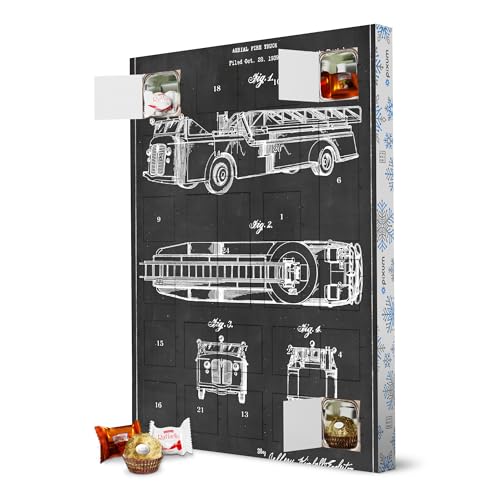 Adventskalender XXL mit Pralinen von Ferrero Feuerwehrauto mit Leiter artboxONE Adventskalender Schwarzweiß Adventskalender XXL mit Pralinen von Ferrero Feuerwehrauto mit Leiter artboxONE Adventskalender Schwarzweiß von artboxONE