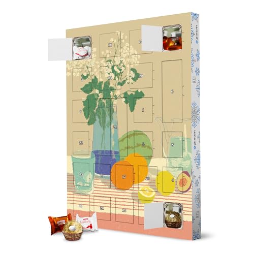 Adventskalender XXL mit Pralinen von Ferrero Zitrus Tisch mit Melone artboxONE Adventskalender Natur von artboxONE