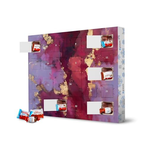 Adventskalender XXL mit Produkten von Kinder® Abstrakte Fliederharmonie artboxONE Adventskalender Natur von artboxONE