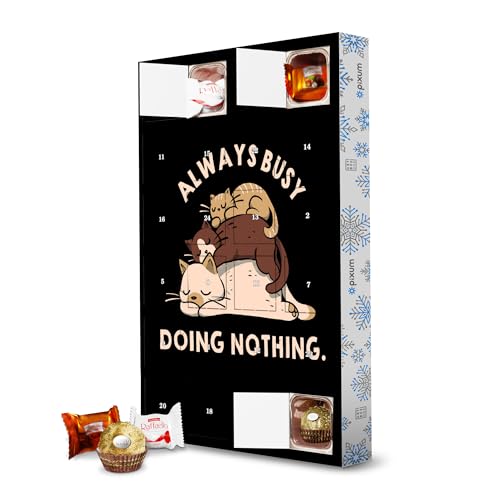 Adventskalender mit Pralinen von Ferrero Always Busy Doing Nothing Cats artboxONE Adventskalender Tiere Adventskalender mit Pralinen von Ferrero Always Busy Doing Nothing Cats artboxONE Adventskalender Tiere von artboxONE