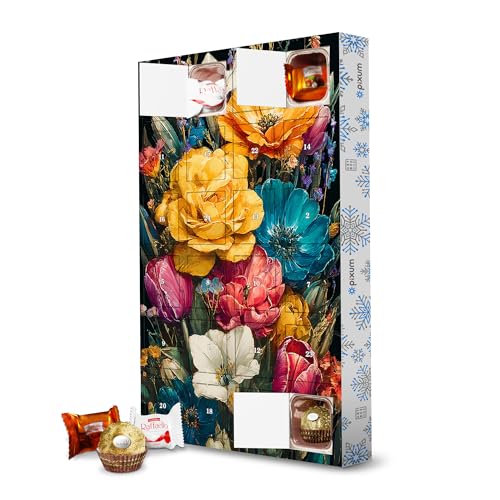 Adventskalender mit Pralinen von Ferrero Gartenblumen B (matart) artboxONE Adventskalender Natur von artboxONE