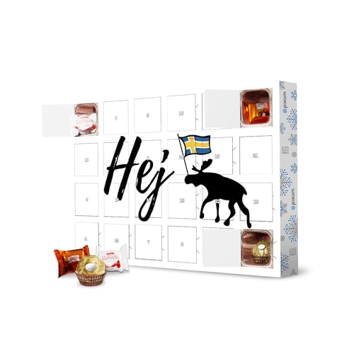 Adventskalender mit Pralinen von Ferrero Schweden Flagge Elch Hej artboxONE Adventskalender Reise Adventskalender mit Pralinen von Ferrero Schweden Flagge Elch Hej artboxONE Adventskalender Reise von artboxONE