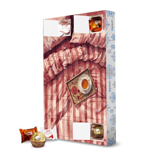 Adventskalender mit Pralinen von Ferrero Sonntag im Bett mit Tee artboxONE Adventskalender Essen & Trinken von artboxONE