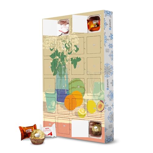 Adventskalender mit Pralinen von Ferrero Zitrus Tisch mit Melone artboxONE Adventskalender Natur von artboxONE