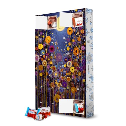 Adventskalender mit Produkten von Kinder® Blumen Nacht A, Klimt (matart) artboxONE Adventskalender Natur von artboxONE