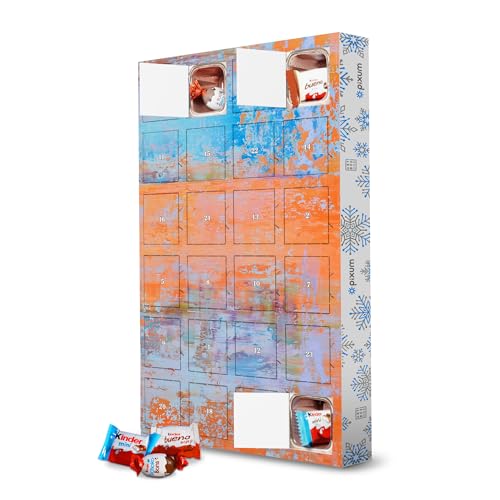 Adventskalender mit Produkten von Kinder® Pinselstriche Beton-Ästhetik artboxONE Adventskalender Natur von artboxONE