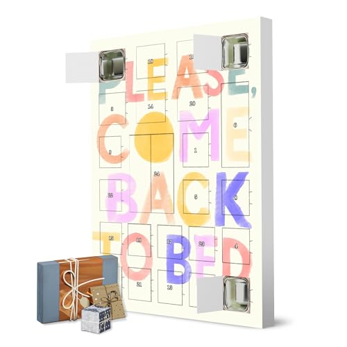 Adventskalender zum Selbstbefüllen Bitte komm zurück ins Bett artboxONE Adventskalender Typografie Adventskalender zum Selbstbefüllen Bitte komm zurück ins Bett artboxONE Adventskalender Typografie von artboxONE